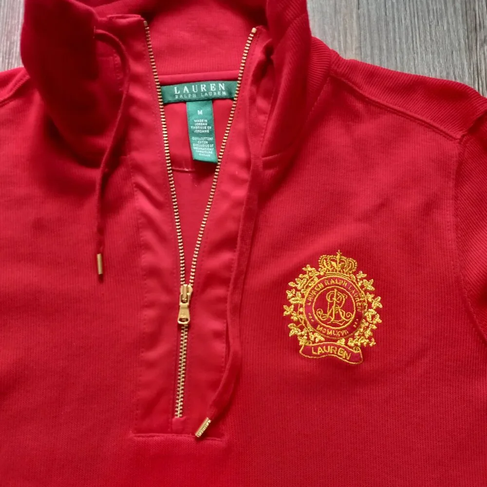 90's Ralph Lauren quarter zip pullover Size Med - Picture 2 of 2